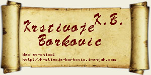 Krstivoje Borković vizit kartica